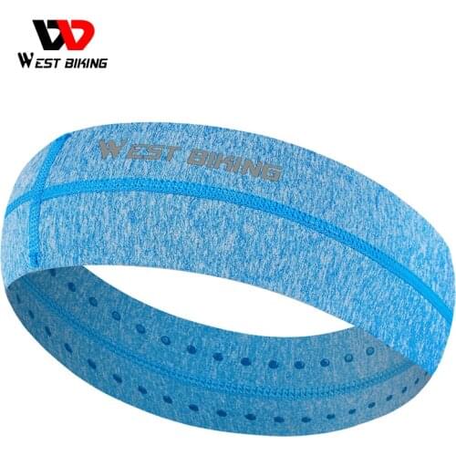 WEST BIKING Bicycle Cycling Headwear Breathable Women Men Elastic Sweatband Sports Fitness Hair Band Anti-Slip Cycling Headbands