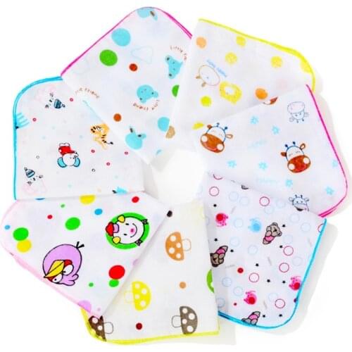 Y305 Baby products Double printed cotton gauze small squares towel Baby gauze cloth baby Wash a face towel 30*30 cm
