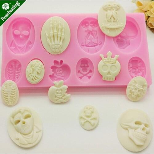 1PC 141x74x10mm The Funny skull Silicone mould,Handmade Resin Mold,resin jewellery