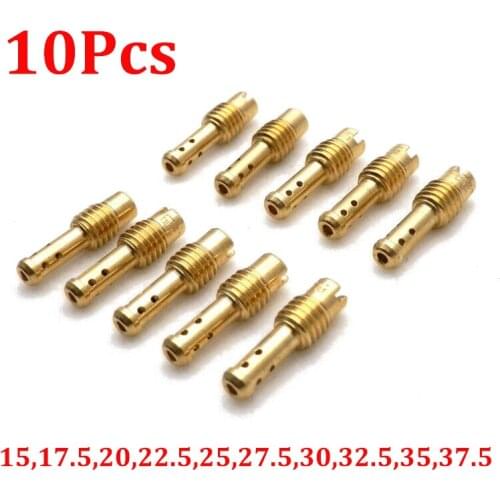 10 Pcs / Set Pilot Jet 8 Bleed Holes For MIKUNI VM/TM/TMX Carburetor 15-37.5