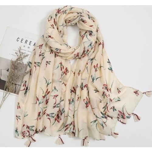 2021 Luxury Brand Womens Hijabs Scarves Fashion Print Shawls Female Warm Cotton Bandana Spring Autumn Scarf Lady Gift