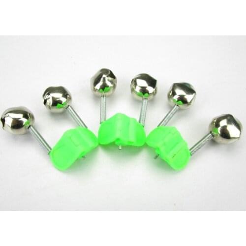 6pcs Fishing Bite Alarm Clip Outdoor Dual Alert Bells Rings Pole Clamp Bite Bait Bells Alarm Bells Fishing Accessories Tool