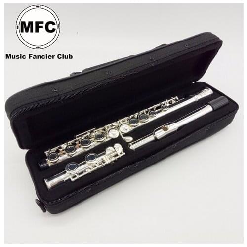 Free Shipping Music Fancier Club Flute 211 212 221 222 261 271 281 Silver Plated C Leg 16 Holes Closed E Key