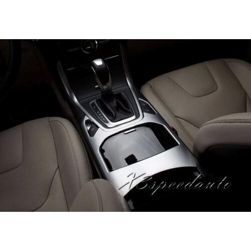 Free Shipping Chromed Inner Cup Holder Cover Trim For Ford Edge 2015 2016 2017