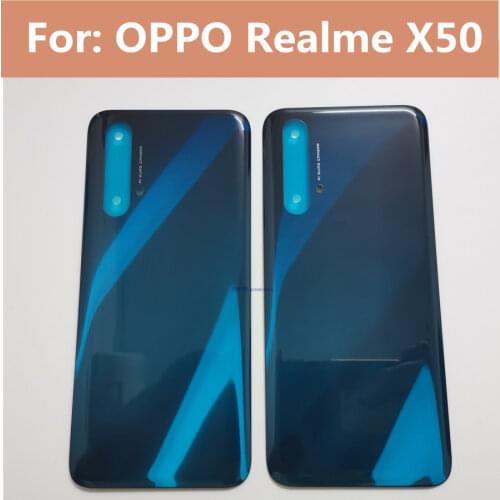 For OPPO Realme X50 Battery Back Cover Housing Door Rear Case Glass Lid with Adhesive Phone Shell Parts