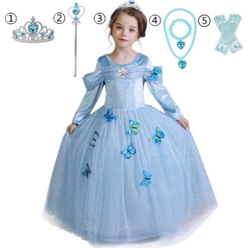 Girls Cosplay Dresses Kids Halloween Party Princess Costume Children Christmas New Year Clothing Fancy Dress Up