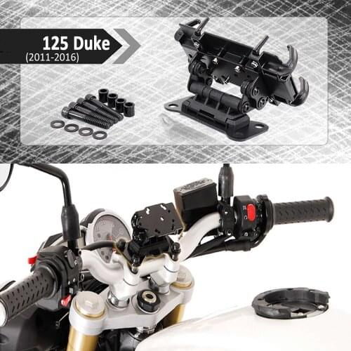 For 125 Duke 2011-2016 NEW Motorcycle Accessories Black Mobile Phone Holder GPS Stand Bracket 2015 2014 2013 2012