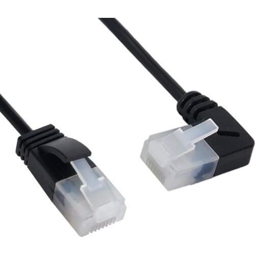 Cat6 Ethernet Cable RJ45 Right Angled to Straight UTP Network Cable Patch Cord 90 Degree Cat6a Lan for Laptop Router TV BOX