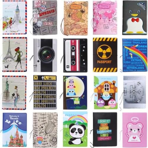 Hot Sale Passport Holders Ticket Protector Document Bag Passport Cover Organizer 22 Kinds Of Travel Beauty Patterns
