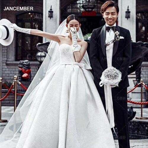 J67061 jancember long evening gowns dubai kaftan strapless floor length with bow white formal dress women elegant robe soiree