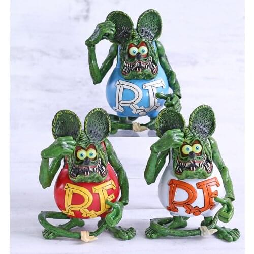 Rat Fink Mouse PVC Action Figure Collectible Model Toy Christmas Birthday Gift