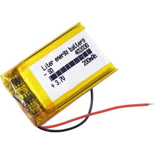 Li-Po 3.7V,200mAH,402030 Polymer lithium ion / Li-ion battery for TOY,POWER BANK,GPS,mp3,mp4,cell phone,speaker