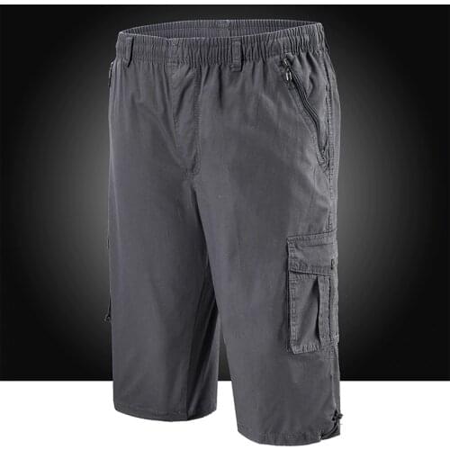 Summer Cargo Shorts Men Cotton Casual Outdoor Military Mens Shorts Multi-pocket Calf-length Short Pants Men Large Size 6XL