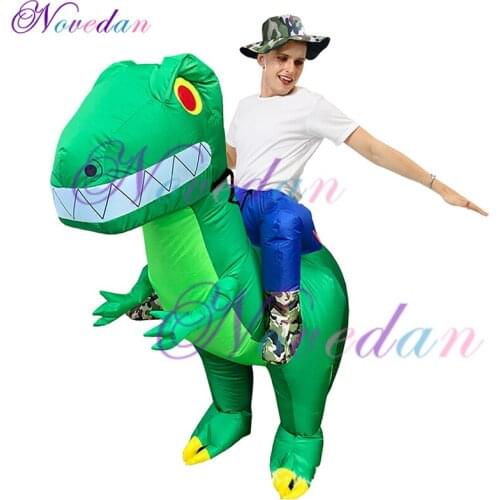 Inflatable Costume New Green Dinosaur Halloween Annual Meeting Show Cartoon Costume For Adult Childern Party Performance