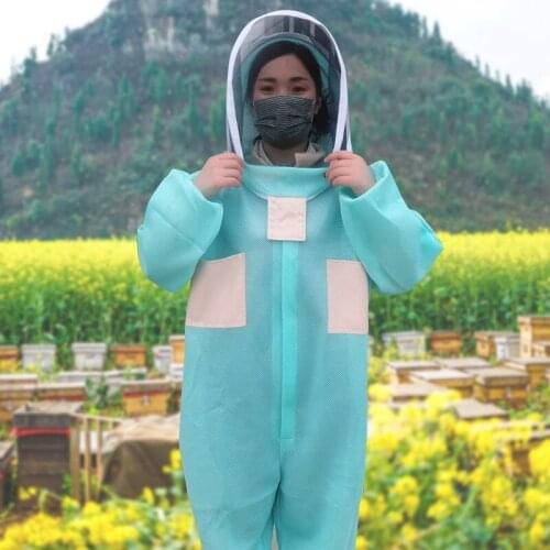 New Breathable One-Piece Anti-Bee Coat Anti-Honey Bee Coat Sheepskin Gloves Anti-Bee Suit Bee Space Suit Beekeeping Tools