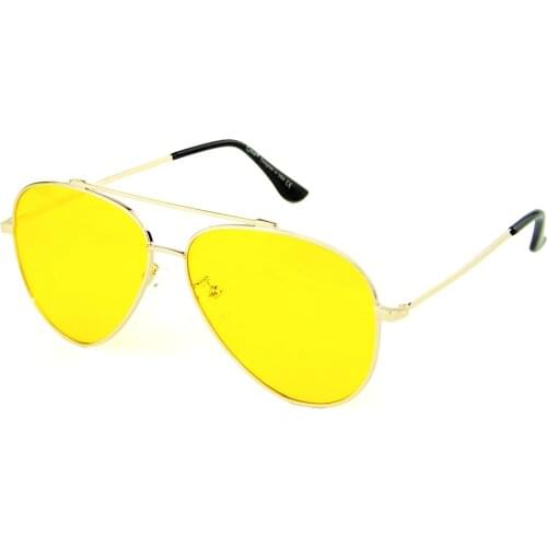 Cyxus Blue Light Blocking Computer Glasses Yellow Lens for Anti Eyestrain UV Oversized Metal Frame Unisex Eyewear Men/Women 8805