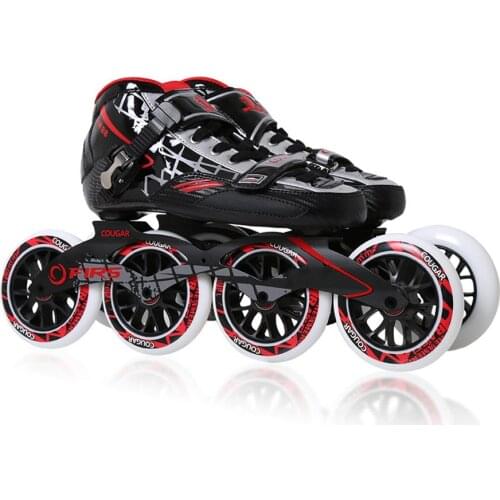 Original Cougar SR8 Speed Inline Skates Carbon Fiber Professional Competition Skate Racing Skating Shoes Patines Patins SH60