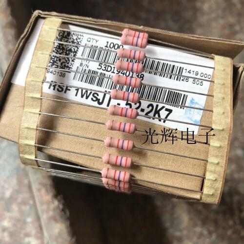 Original new 100% RSF1WSJT-52-2K7 1W 2.7K 5% metal oxide film color ring thick copper foot resistance (Inductor)