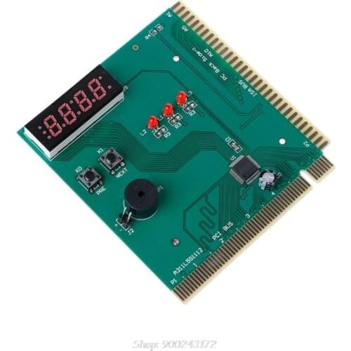 PCI & ISA Motherboard Analyzer Diagnostic Display 4-Digit Computer Debug Post Card S16 20 Dropship