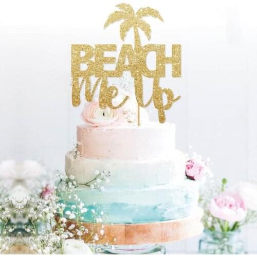 Personalised Beach me up cake topper, customised Engagement topper bridal shower ,bachelorette cake topper Dessert toothpicks