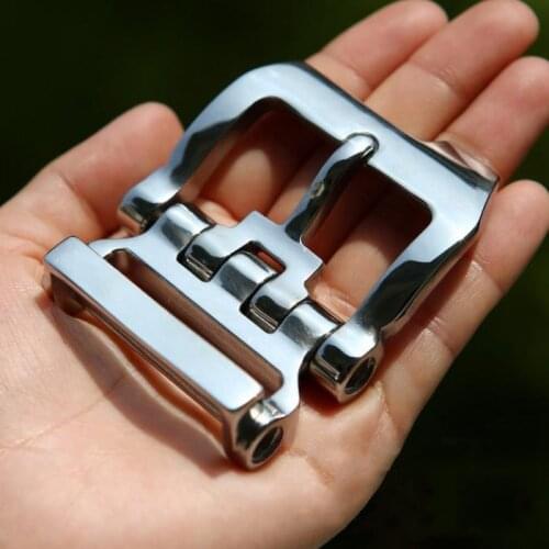 1pcs DIY Leather craft Hardware 40mm Belt buckle ,Brushed Metal Solid Stainless Steel /Keeper Jeans Belt Accessories