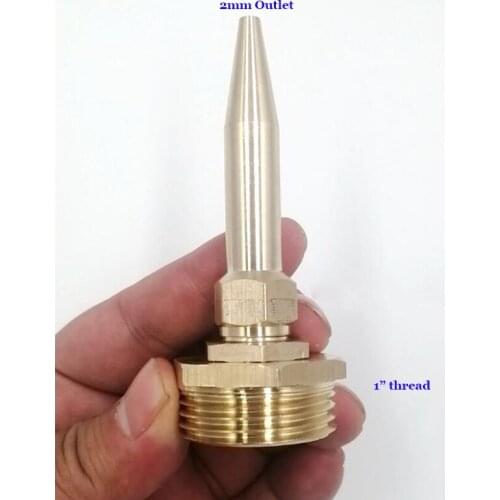 High pressure sprinkler head, pressurized conical nozzle head 1 2 3mm copper nozzle with water outlet