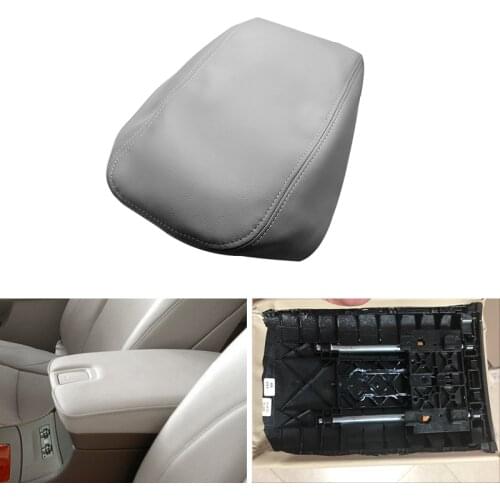Car-styling Microfiber Leather Interior Center Control Lid Armrest Box Cover Trim For Lexus ES350 2007 2008 2009 Gray Color