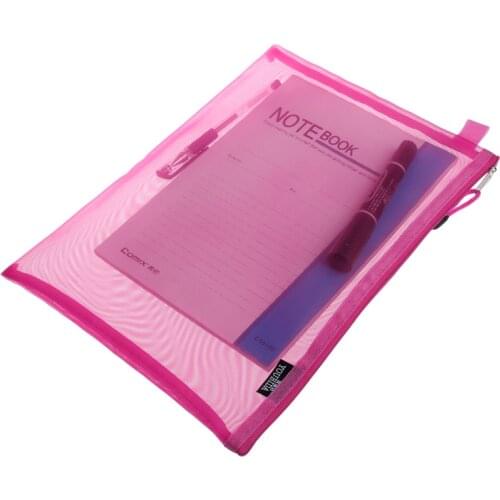 Document Bag A4 Size Zipper File Pocket Storage Organizer School Office Supplies