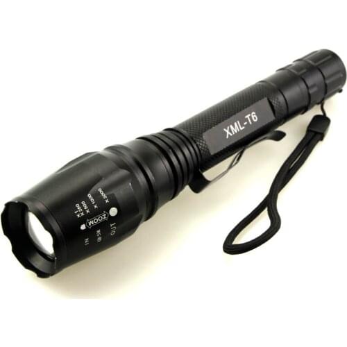 Cree XML T6 LED flashlight 2000 lumen adjustable Portable Led torch Zoomable for 18650 rechargeable battery camping bike outdoor