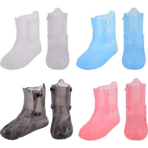 Waterproof Rain Snow Boots Shoes Covers Reusable Anti-Slip Foldable Thicken Sole Overshoes Galoshes, Women Men