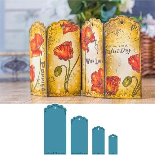 Wave Line Tag Frame Metal Cutting Dies Stencils For DIY Scrapbooking Decoration Embossing Paper Cards Handcraft Die Cut New 2019