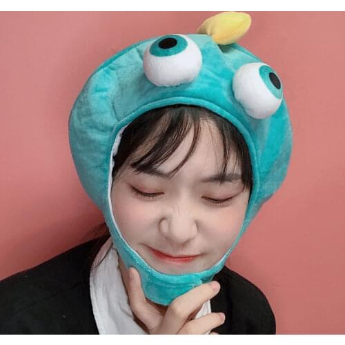 Novelty Funny Cute Cartoon Plush Hat Toy Full Headgear Cap Cosplay Costume Party Dress Up Photo Prop