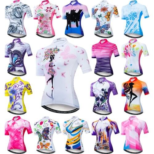 KEYIYUAN Funny Cycling Uniform MTB Shirt Summer Short Sleeve Cycle Jersey Women Bicycle Clothes Camiseta Ciclismo Feminina