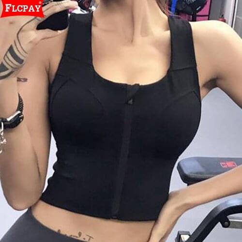 Womens Wirefree Zip Front Bras Longline Cross Back Sports Bra Sport Custom Lift Underwire High Impact Support Padded