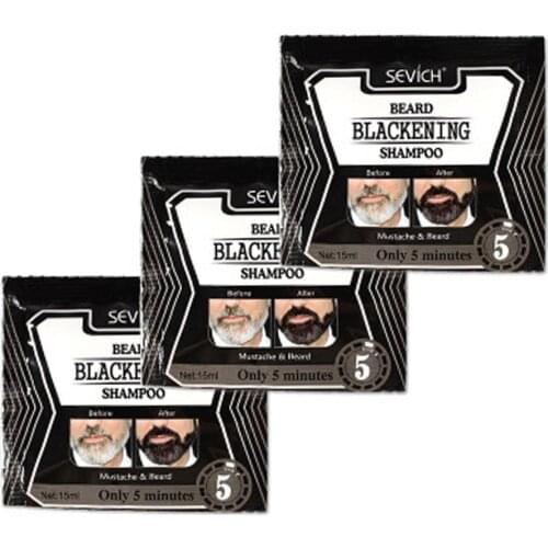 2pcs Beard Coloring Liquid Shampoo Without Stimulation Dyed Beard Shampoo Beard Care Natural Beard