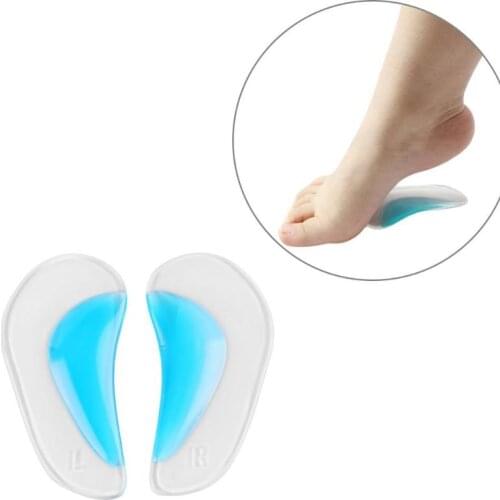 1 Pair Flatfoot Silicone Insoles Within Eight Toe Foot Orthotic Varus Correction X Type Legs Shoes Pad Insoles Foot Care Tools