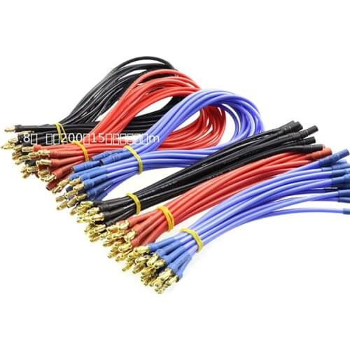 10pcs/lots AMASS ESC motor extension cable 3.5 banana head 16AWG silicone wire 10-50cm red, yellow and black