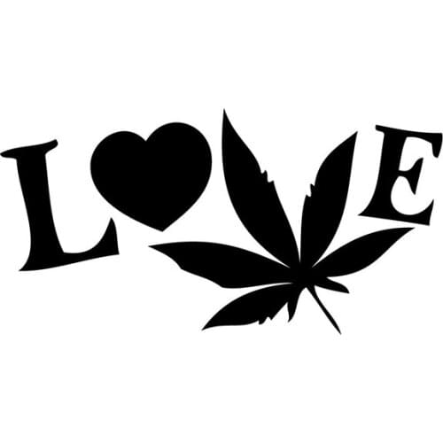 15*7.6cm I Love the Herb Vinyl Decal Fashion Personality Creativity Vinyl Car Wrap Car Styling Accessories Car Sticker
