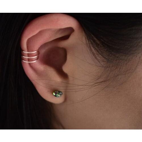 925 Silver Ear Cuff Gold Filled Jewelry Handmade Ear Climber Oorbellen Pendientes Fake Piercing Earrings Boho Women Brincos