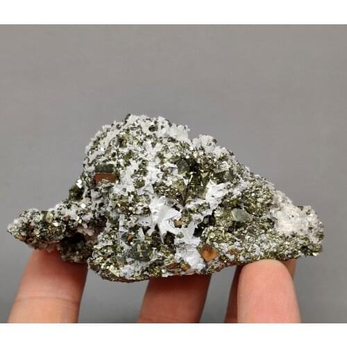 98g naturel rare shiny cubic pyrite mineral specimen stones and crystals healing crystals quartz