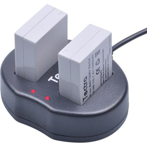 Tectra 2pc NB-10L NB10L NB 10L Replacement Battery+USB Dual Charger for Canon SX40 HS SX40HS SX50 PowerShot SX40 HS SX50 HS SX60