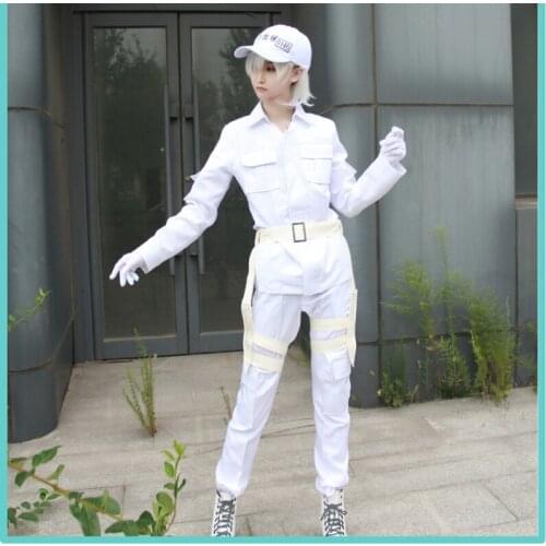 Anime Cells at Work! Cosplay Costumes leukocyte White Blood Cell Cosplay Uniform Costume Halloween Carnival Party WBC