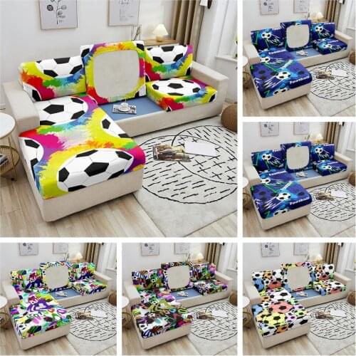 Multi-Sizes Sofa Seat Cover Football Fabric Sofa Seat Cushion Cover Removable Elastic Couch Cover For Room Furniture Protector