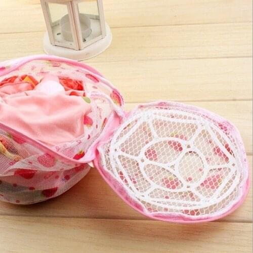 1PCS Multifunction Bra Care Wash Protect Bag With Hanger Ball Bra Underwear Storage Drying Rack Basket 19x14cm