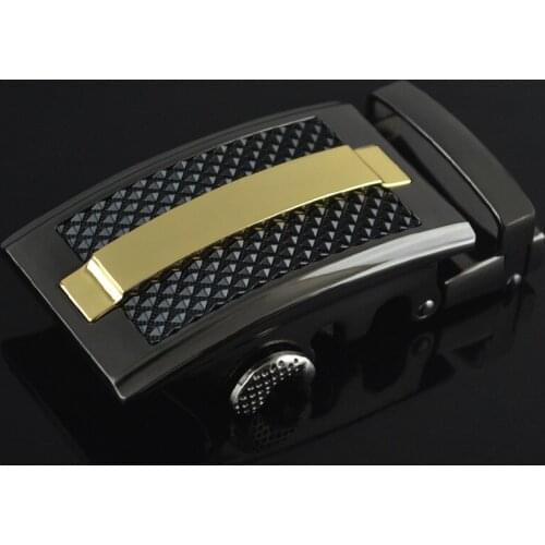 3.5cm Genuine Leather Men Belt Automatic Buckle for Male High Quality Alloy Black Buckle Men Belt Buckle Head