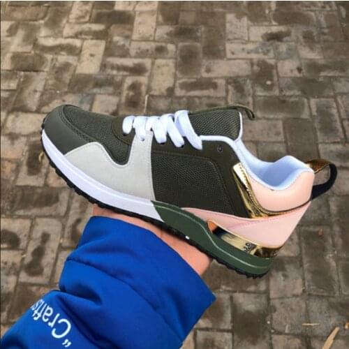 New Fashion Womens Sneakers Leopard Print Leather Thick Bottom Increased Sneakers Casual Comfortable Sports Shoes For Ladies