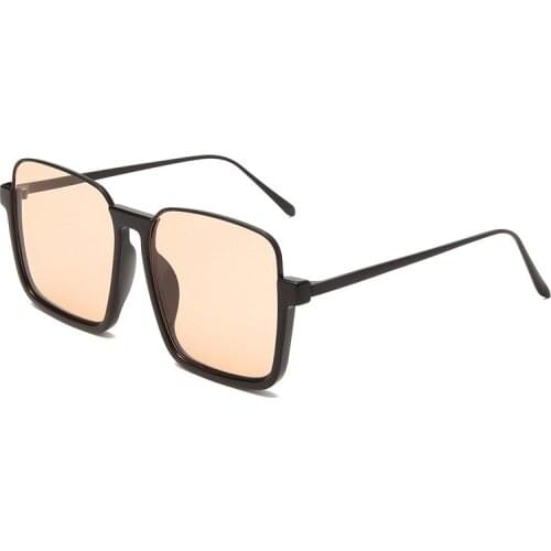 2021 New Orange Slice Lower Half Frame Sunglasses Female Big Frame Eyeglasses Korean Fashion Personality UV400 Oculos De Sol