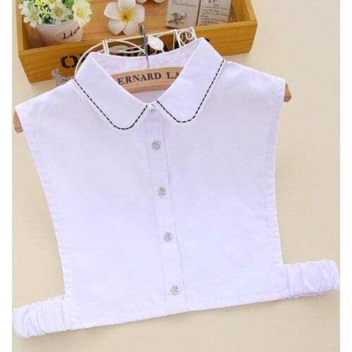 Formal Solid Color Detachable Fake Collars for Women Half Shirt Blouse False Collar for Mens Faux Col Ties Clothes Accessories