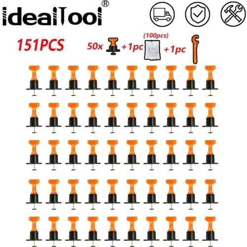 151PCS Flat Ceramic Tile leveler Tile Leveling System Leveler Locator Spacers Plier Level Wedges Tile Spacers For Flooring Wall