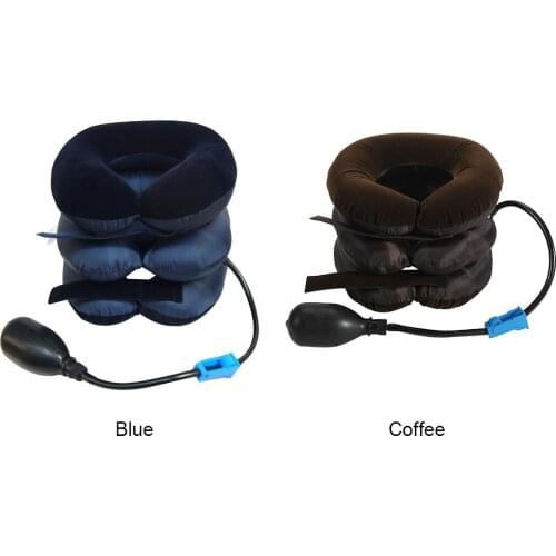 Inflatable Neck Stretcher Support 3 Tubes Air Cervical Traction Medical Devices Orthopedic Massage Pillow Pain Relief Health Car